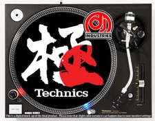 Technics Japan Black - DJ slipmat for LP turntable record player 