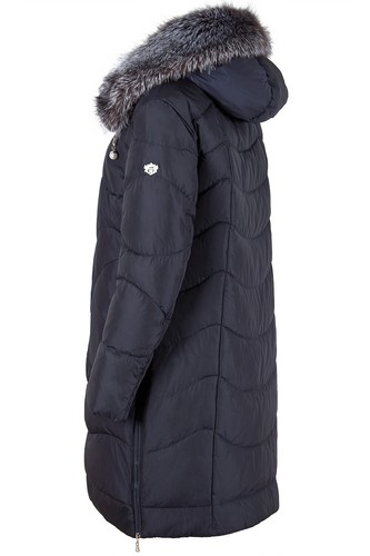 Damen Wintermantel Steppmantel Winter Jacke Echtfell Kapuze Fur Daunen - Optik - Bild 11 von 12