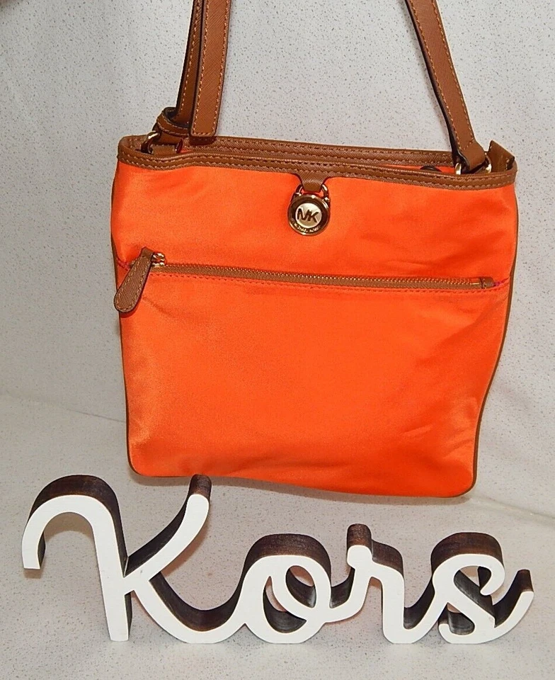 Michael Kors Bolso de Mano Cartera Bolso 32S5GKPC9C Hamilton N/S Naranja Nylon Bandolera Foto 2 de 4