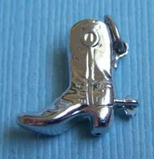 Vintage JMF movable cowboy boot sterling charm