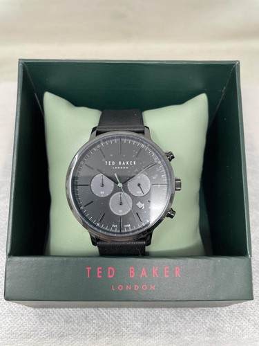 Ted Baker London Men's Haarvin Black Round Dial 44mm Watch BKPHAF4049I