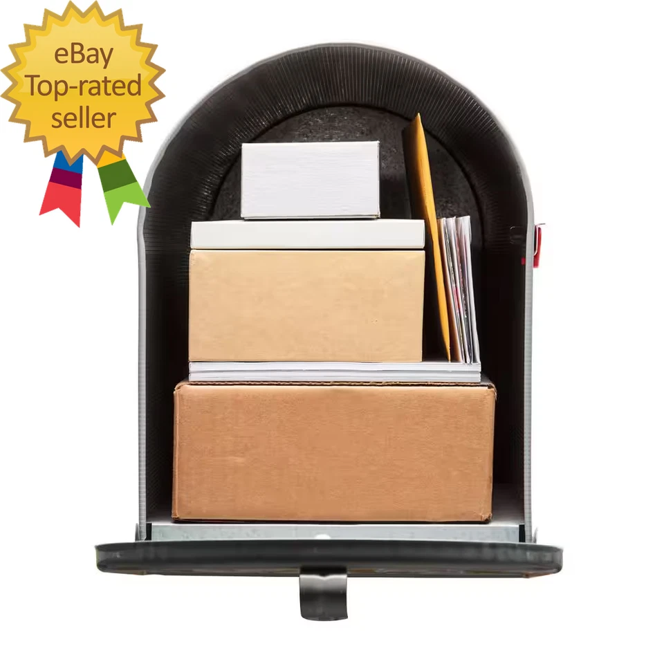 Gray, Extra Large, Steel, Post Mount Mailbox - Image 3 of 4