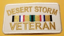 DESERT STORM VETERAN Military Patch approx 2 x 3.75"
