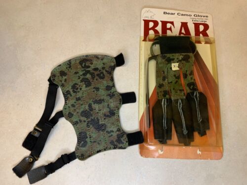 Vintage Bear Archery Bow Glove Camo Size XL #3381 NOS bonus 8475 - Afbeelding 1 van 7