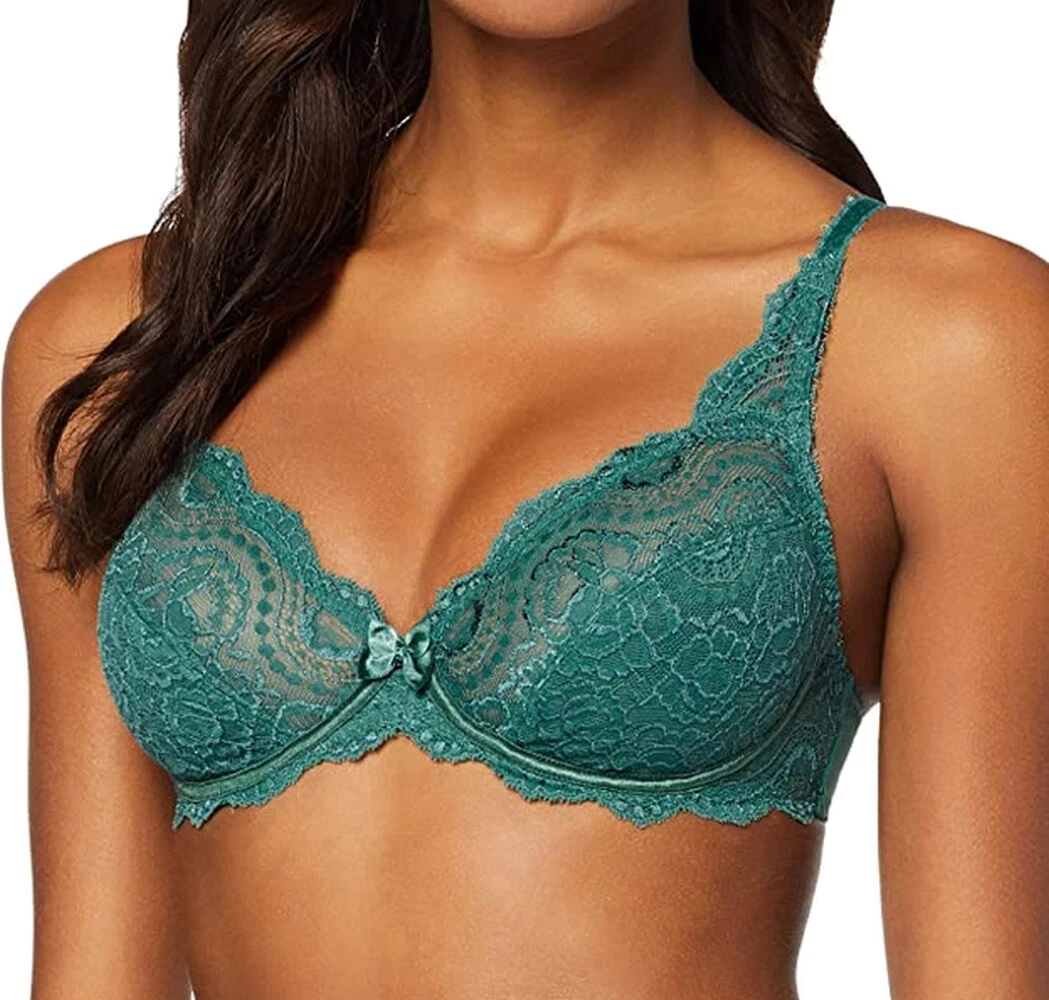 Playtex Bra Size 38d Model Flower Elegance Color Green