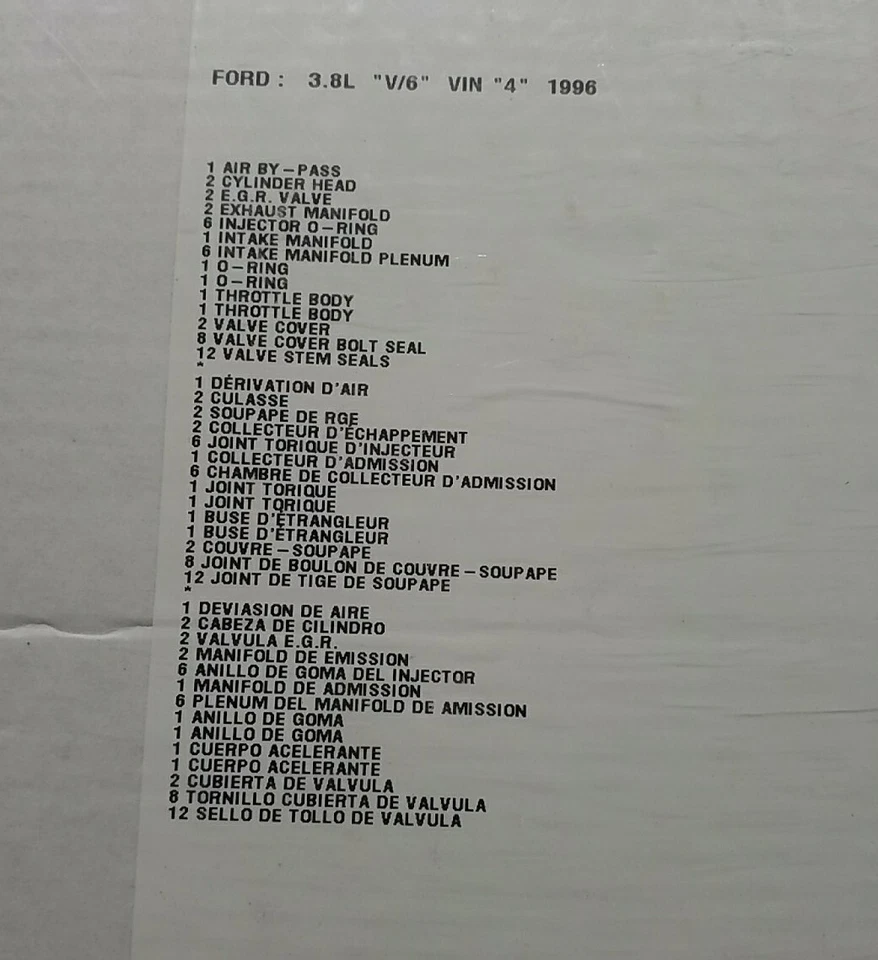 Juego de juntas de culata de motor automotriz HS54171 Victor Reinz Foto 2 de 4