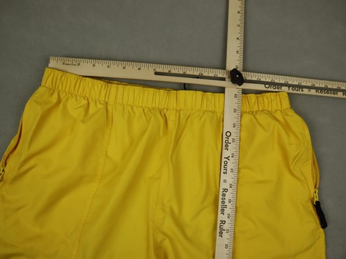 Polo Sport Shorts Men Extra Large Yellow Solid Boardshorts Zip Pockets Lining XL - Picture 4 of 6