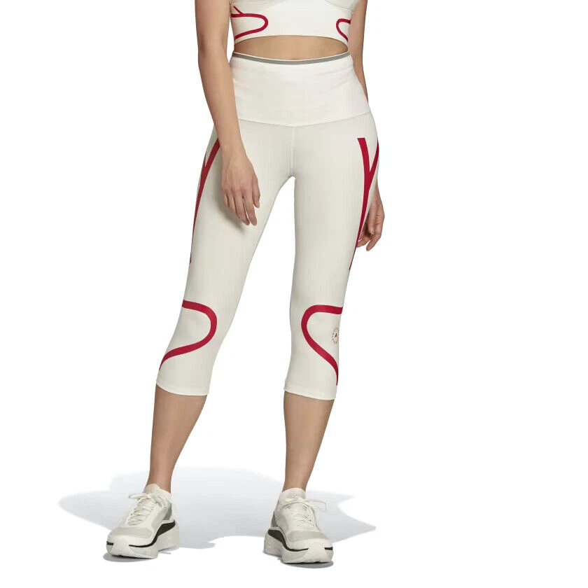 Adidas By Stella McCartney TRUEPACE HEAT.RDY 3/4 Running Tights. Color:  White