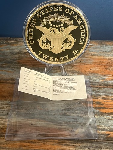 2014 Jumbo Dream GOLD LIBERTY HEAD 1849 - 24k layered Comm. Coin w/COA - RETIRED - Picture 4 of 4