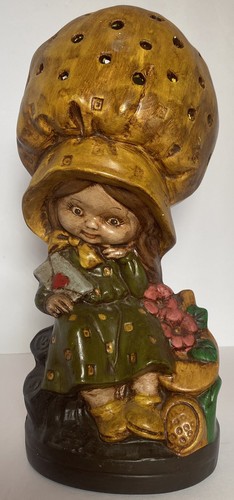 Creepy Bonnet Hat Girl Lamp Light READ 11” - Picture 2 of 15