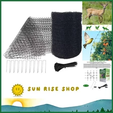 Eco-Friendly 7x100 Ft Black Polypropylene Deer Netting for Plants & Fruit Trees