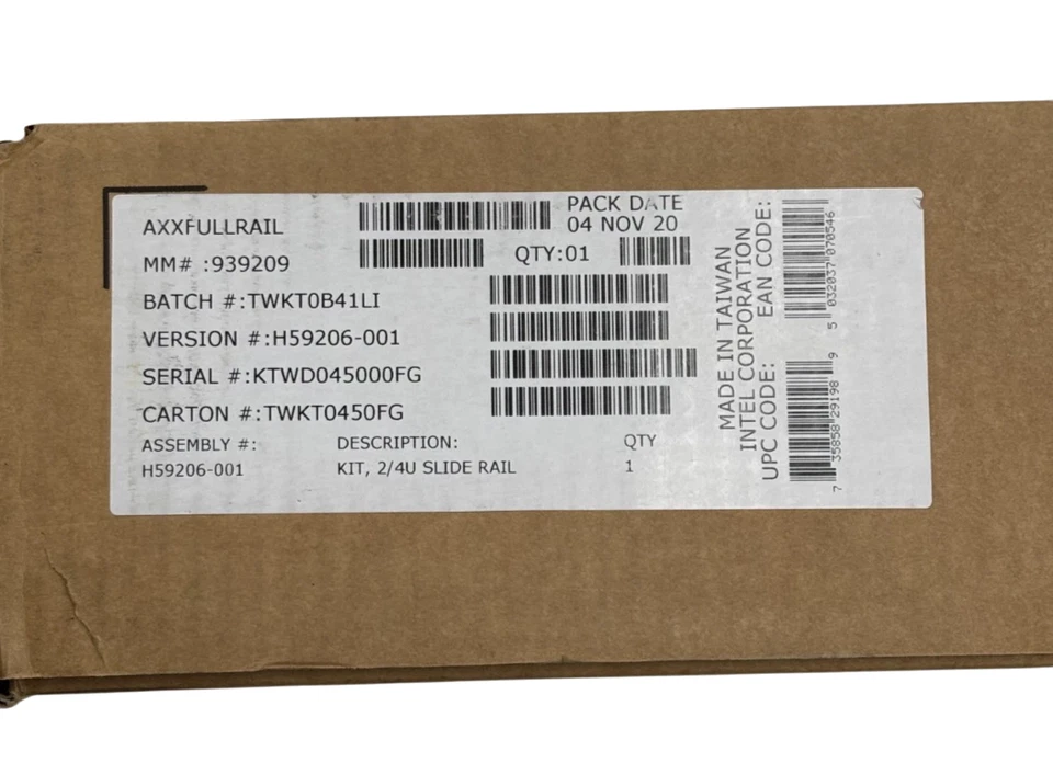 New Intel H59206-001 2U / 4U Server Slide Rail Kit for System Family AXXFULLRAIL - Image 3 of 3