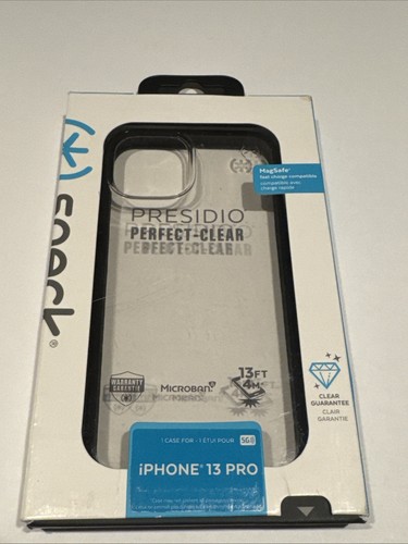 Speck Presidio Perfect Clear MagSafe Case für Apple iPhone 13 Pro - Klar/Schwarz - Bild 1 von 7