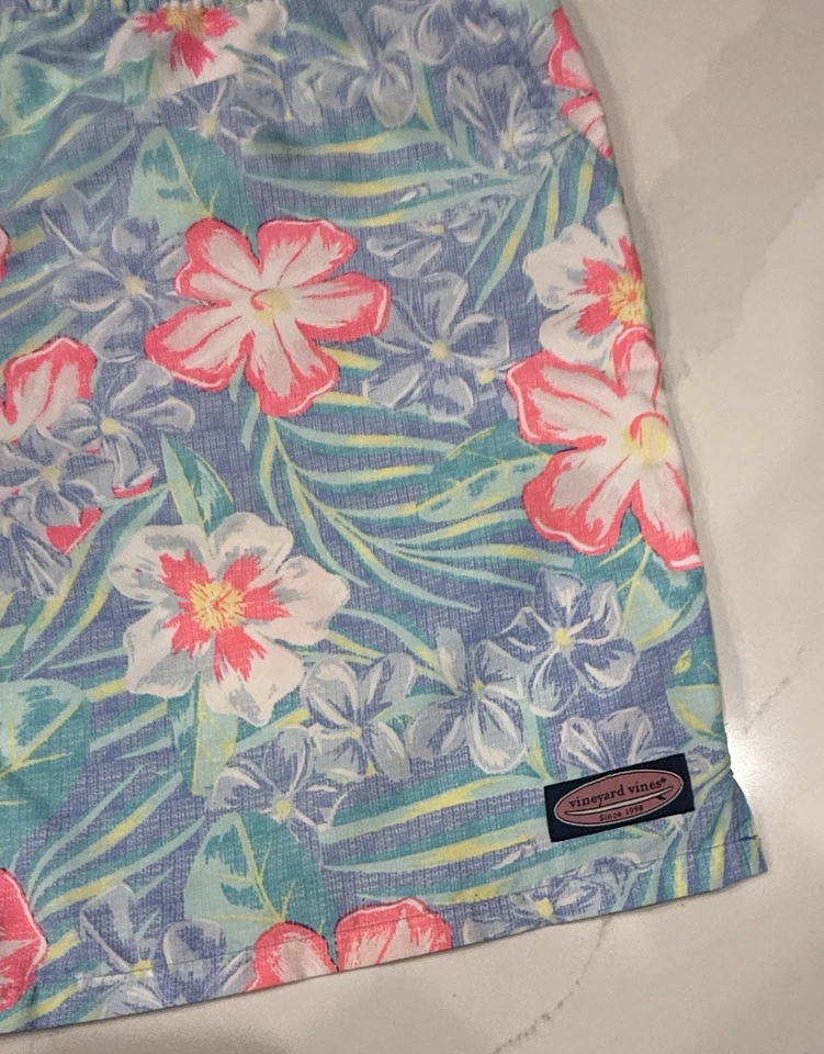 Vineyard Vines Swim Trunks Mens XL Multicolor Tropical Floral Pockets Liner - Image 4 of 4