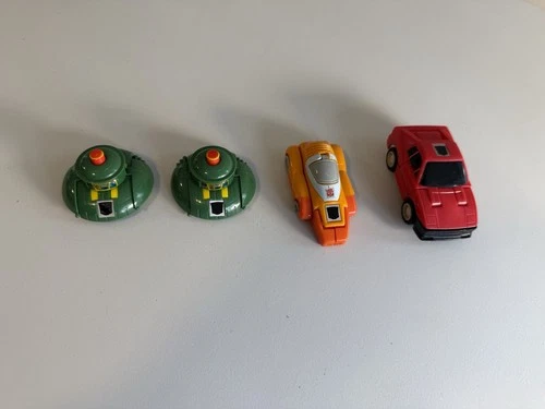 Transfomers G1 Mini Vehicles Cosmos Wheelie Throttlebot Chase Lot of 4 Vintage