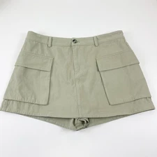 Elodie Skort Womens Size XL Olive Green Khaki Skirt Shorts Cotton NWT