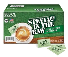Stevia In The Raw Plant-Based Zero Calorie Sweetener Packets, 800 ct.