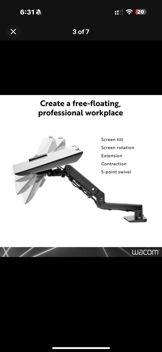 Wacom ACK62803K Flex Arm Desk Mount for sale online | eBay Wacom ACK62803K Flex Arm Desk Mount for sale online | eBay