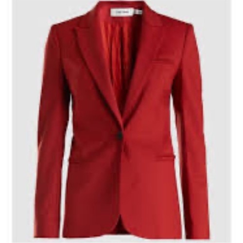 Cefinn Jamie New Wool Red Single Button Blazer Size US 6