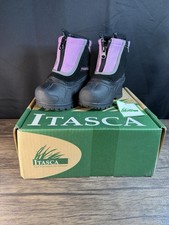 New ITASCA Snow Stomper Boots Kids Size 7 Traction Removable Liner Pink Black