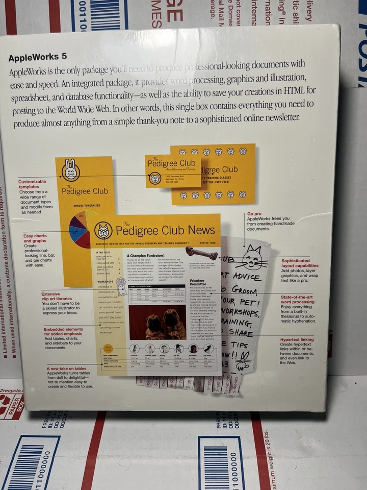 RARE NEW AND FACTORY SEALED AppleWorks 5 Software Version 5.0.3 MAC Windows - Image 2 of 3