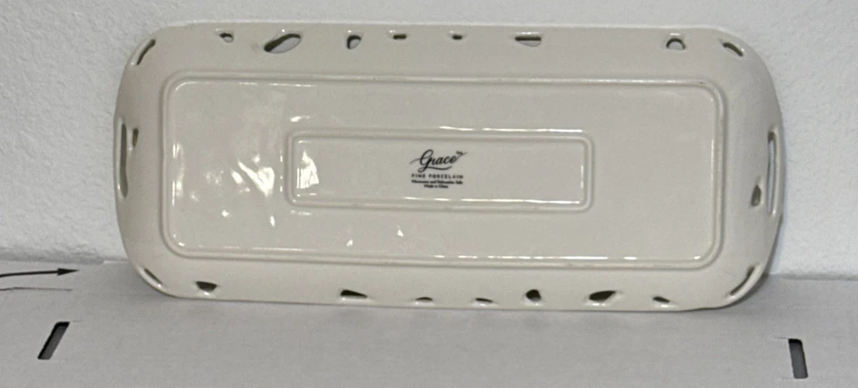 Green Rectagular Morning Glory Butterfly Tray - Image 3 of 4