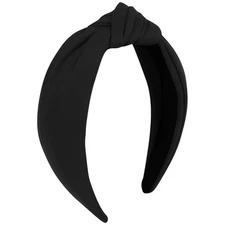 Black Top Knot Headbands - Cloth Wide Knotted Non-Slip Fashion Headbands for ...
