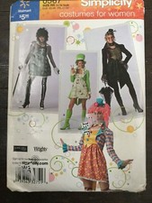 Simplicity 0567 Misses Halloween Costume Alice in Wonderland Size 14-20 Uncut