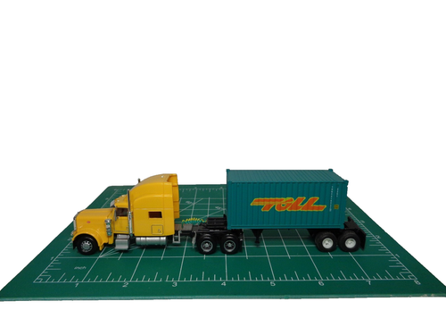 Norscot 1:87 Peterbuilt Tractor w/Athearn 20' Cont. Chassis + Dry Cont. Box TOLL - Picture 2 of 9