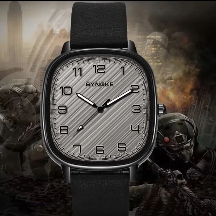 ✅ Swiss Mens Slim Sport Watch Wrist Military Analog Army Quartz Leather Strap UK - Image 2 of 4