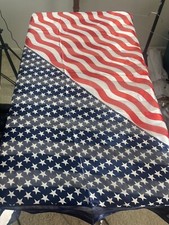 AMERICAN FLAG DESIGN PATRIOTIC SCARF SQUARE POLYESTER 38x38