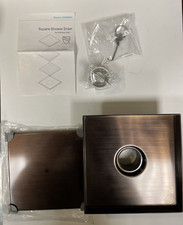 Signature Hardware Cohen 8" Square Tile-In Shower Drain - Oil Rubbed Bronze NEW