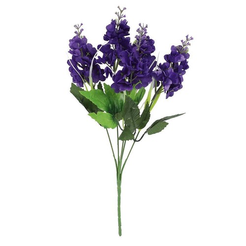 Artificial Flower Bouquet 5 Heads Hyacinth 33cm Purple Pink Yellow-Pl V2R2 Y4Q2 - Picture 14 of 28