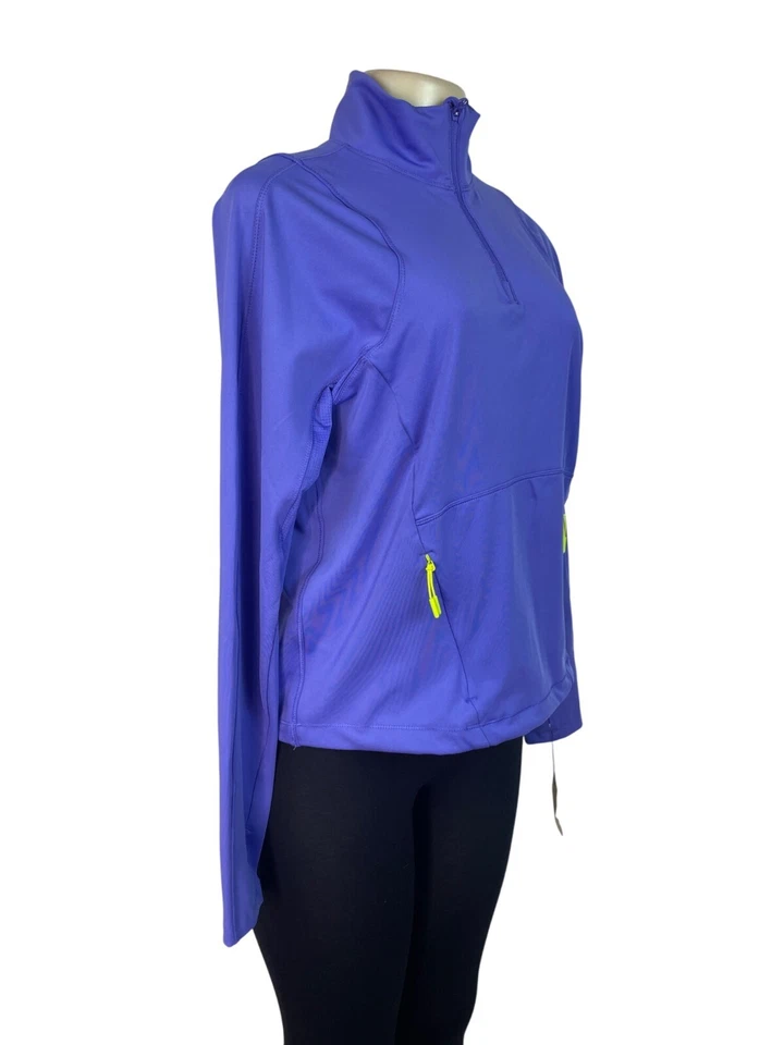 Chaqueta Pullover Capa 8 Mujer Media Cremallera Manga Larga Púrpura Talla M - Nueva Foto 4 de 4