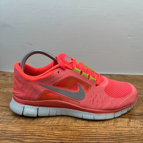 Nike Free Run 3 Running Shoes Womens 9.5 Pink Orange Lace Up Sneakers  642199-501 | eBay