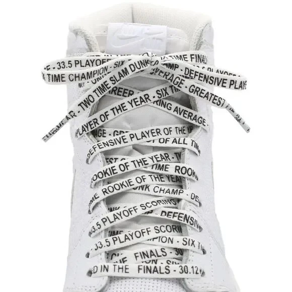 Jordan Flat G.O.A.T. Lacci per scarpe uomo bianco 60 pollici