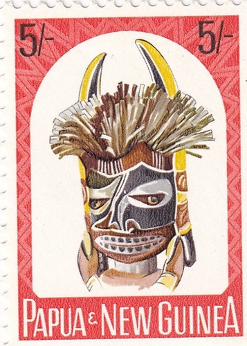 PNG Headdress 5d 11d 2'5 2'6 1964 scott 178 - 181 - Picture 2 of 8