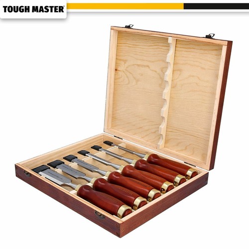 TOUGH MASTER 6pc Professional Chisel Set Splitproof Bevel Edge Ezarc