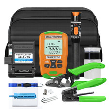 -70dBm~+10dBm Mini Fiber Power Meter+10KM/VFL+Fiber Cleaver FTTH Fiber optic kit