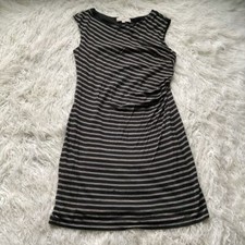 loft multi striped ruched side sheath dress