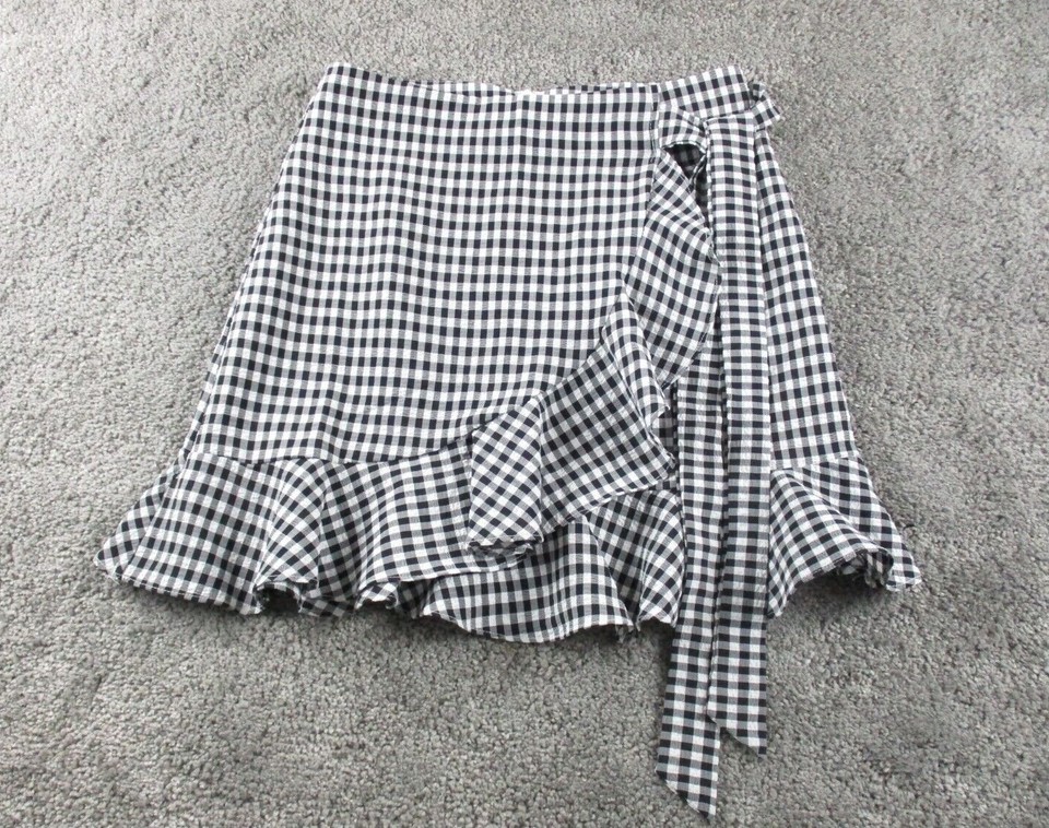 Ava Wrap Skirt 8 W27 Short Length Zip Stretch