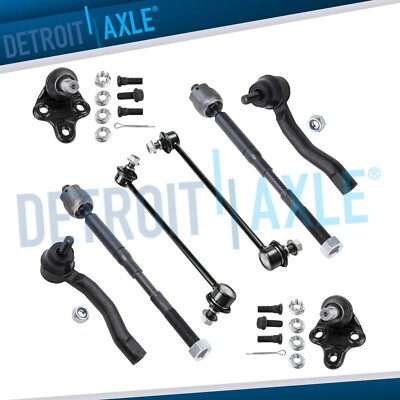 Toyota Ball Joint 8-Piece Front Suspension Kit For 2003-2008 Toyota Corolla - Sway Bar, Ball Joints & Tie Rods Suspension Corolla - Foto 2