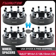 4PCS 2" 8 Lug 8x6.5" Wheel Spacers Fits Chevy Silverado 2500 3500 GMC Hummer