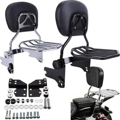 For 1997-2008 Harley Electra Glide Sissy Bar Backrest Luggage Rack / Docking Kit