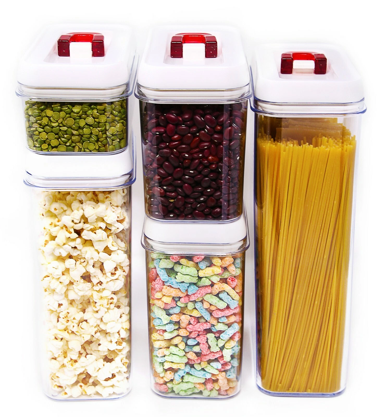 Air-Tight Food Storage Container Set - 5 Piece Set in Gift Box- Durable Plastic
