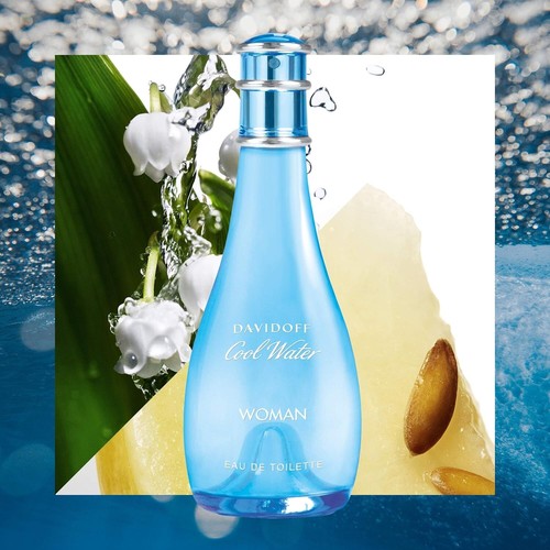 ✅DAVIDOFF Cool Water Woman Eau de Toilette EDT 100 ml Profumo Donna Spray - Foto 3 di 4