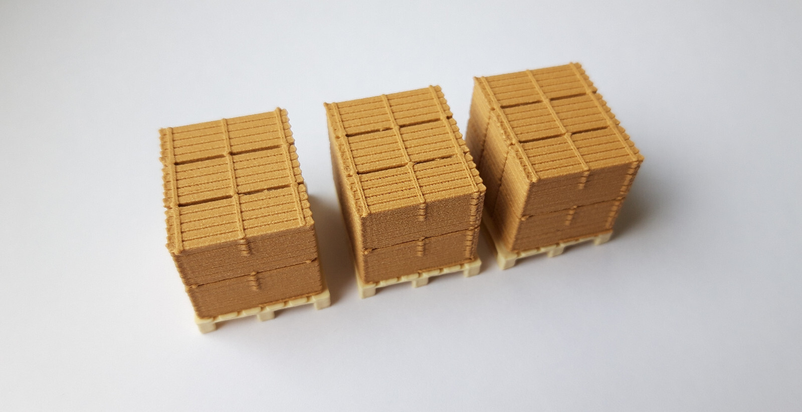 Plaque Tournante Ho Lot De 10 Palettes De Train HO Avec Cartons - Décor Fait Main En Plastique Maquette Ho - Foto 9