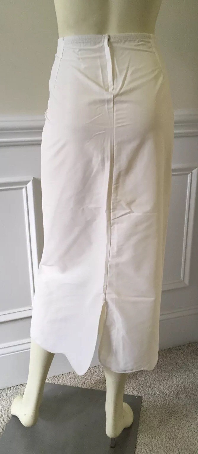 Kayser Long Half SLIP XS Fitted WHITE NYLON Zipper I… Gem