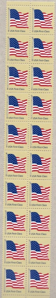 Scott #4129 Block of 20 Flag First Class Stamps - Sealed - Image 2 of 3
