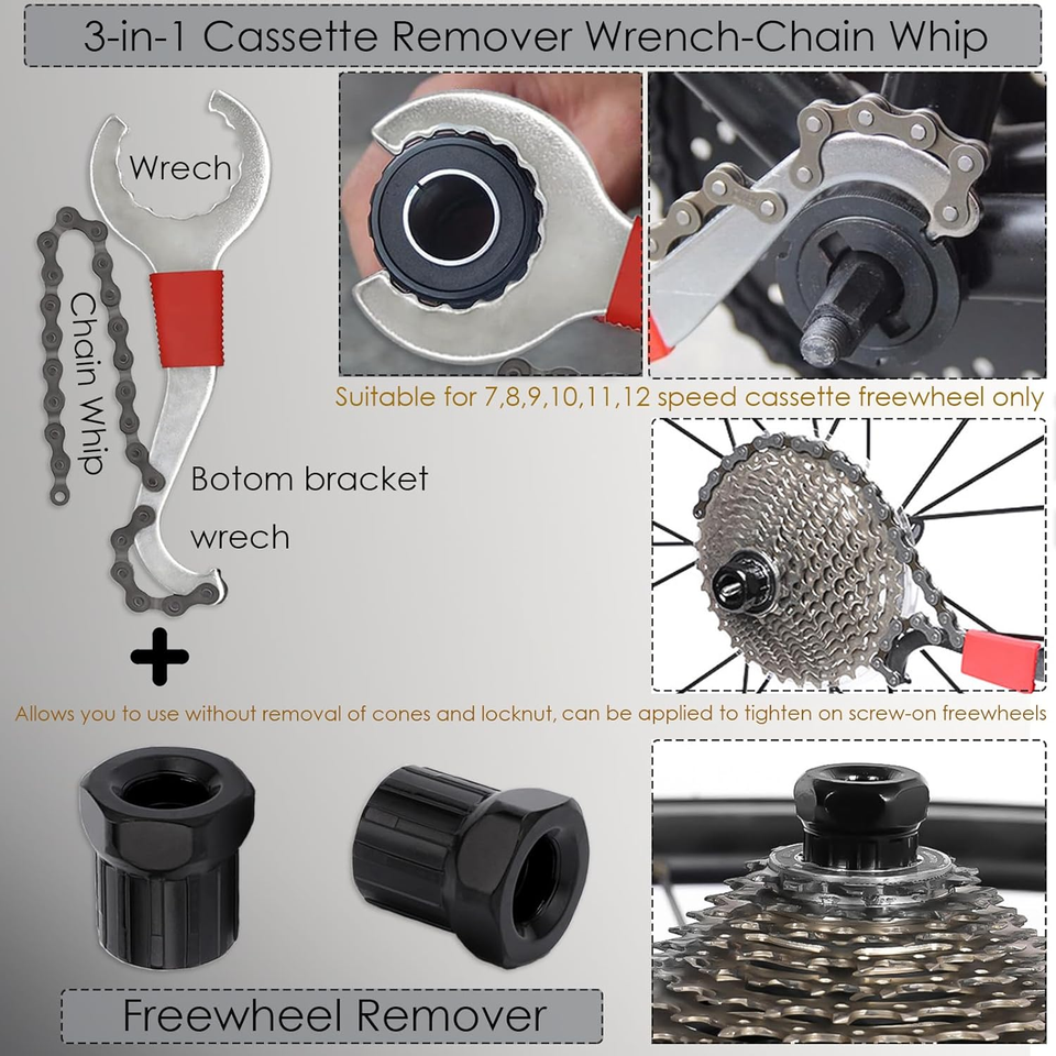 Rrlihjgu Bike Tools Kit Kit De Herramientas De Reparación De Bicicletas | Cycle Multitools 16 En 1 Compact Cycling Tools, Accesorios Ligeros Para Motocicleta Con Llave Hexagonal, Interruptor De Cadena